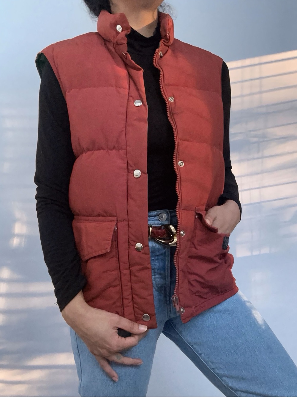 Vintage 70s 80s Woolrich Reversible Down Unisex Women’s Med / Men’s Small
